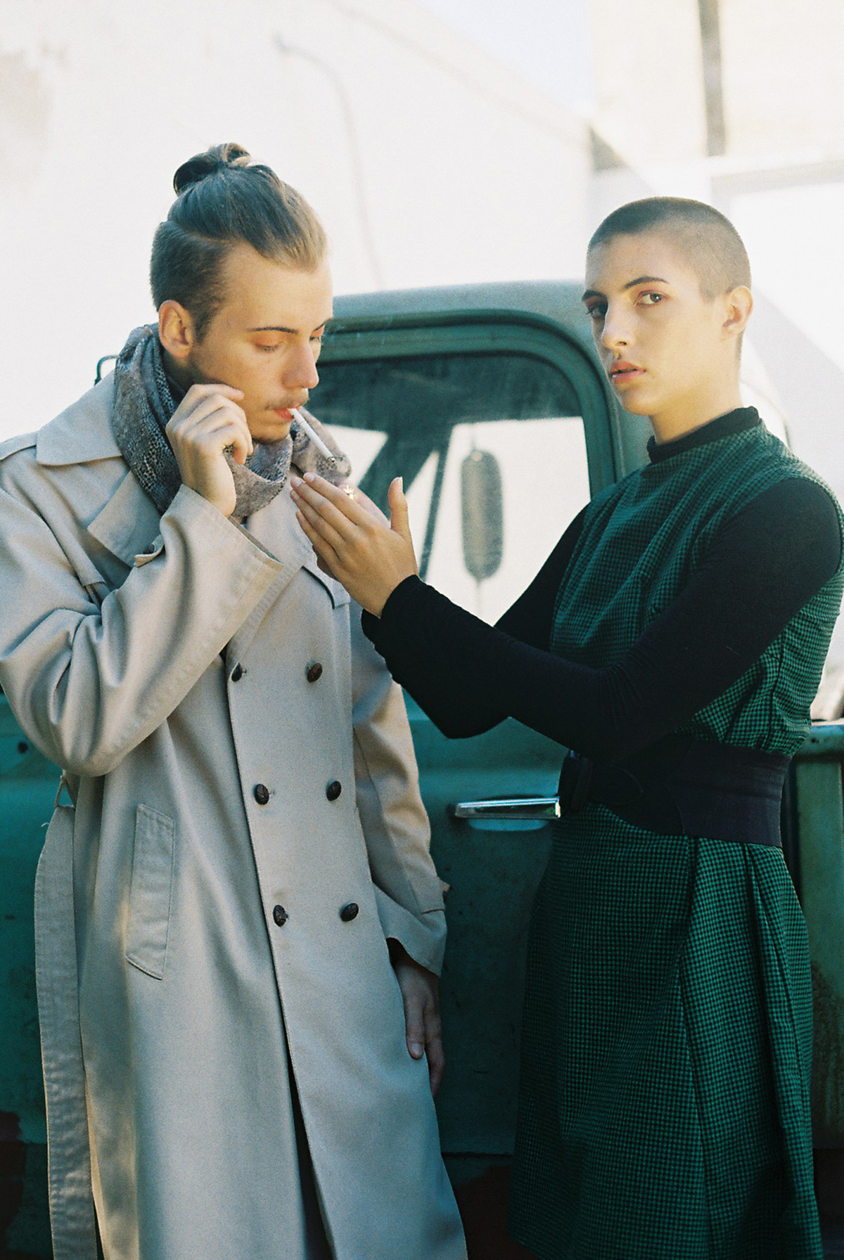 Two androgynous at a factory by Lourdes Alvarez and Franco Pirini ...